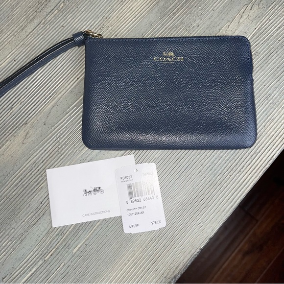 Coach Corner Zip Wristlet - Picture 1 of 5